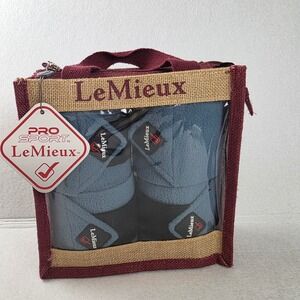 LeMieux Loire Fleece Polo Bandages Ice Blue Large Set of 4 NWT Horse Wraps